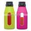 See- Through Window Glass Water Bottle With Silicon Gel Protective Sleeve