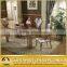 fancy Rose golden tainless steel marble top dining table