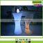 Intelligent outdoor LED furniture UV-resistant Glowing Illuminated Rechargeable interactive led table party LED cocktail table