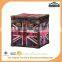 Europe handmade antique UK flag fabric and leather Decorative Storage Trunk