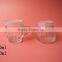 promotional fancy ribbed pudding jelly glass jar with plastic lid