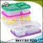 3 Compartment plastic lunch box with lid reusable