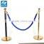 2 pack Titanium Finish Crowd Control Stanchion Posts Red Velvet Rope