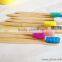 colorful soft bristle bammboo tooth brush, toothbrush with bamboo handle