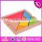 2017 New design kids creative mind puzzles wooden tangram shapes W11D006