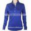 Dry fit custom womens golf polo shirts long sleeve
