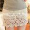 Hot selling lace hip render sexy skirt white color