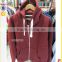 Contrast wholesale color OEM/ODM service men's pink zipper-up hoodies with your own logo