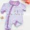 100% Cotton Purple Romper 8Pcs Summer Baby Girls Clothing Sets For Factory Price