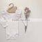 Wholesale Newborn Baby Girl Clothes Baby Grow FLutter Sleeve Romper Matching Bloomer
