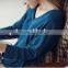 New fashion casual womenT-shirt and long sleeved v-neck blank tee