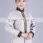 Juqian Wholesale cheap beige fashional design korean collar anti-foul hotel cleaner workwear work uniform