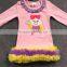 Easter new design 2016 girls dress Summer dress popular holiday baby kids chick long sleeve