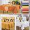 Polyester Table Cloths wih different colors and shapes