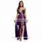 Women's Purple Rhinestone Beaded Sheer-overlay cocktail dress, formal gown homecoming prom dress