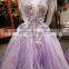 LS00168 short purple baby girls dress latest designs flower girl children evening dress