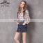 Casual Cotton Linen Fabric Blouse Turn-down Collar Long Sleeve Plaid Women Shirt