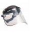 plexiglass face shield mask with safety helmet