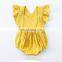 Toddler Girl Baby Linen Romper Ruffle Jumpsuit Bubble Romper