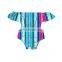 Mexican Serape Off Shoulder Jumpsuit Baby Overalls Girl Rompers