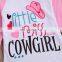 Baby Girl Pink Shirts Letter Print Kids raglan ruffle sleeve Tops for 1-6T