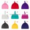 Newborn Cotton Caps Solid color Baby Boy Girl knot hat Sping Autumn 15colors