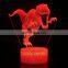 Многоцветный сменный 3D визуальный LED-стойка 3D ночной светильник
