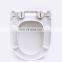 White Elongated Toilet Seat Cover for Bathroom