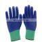 13 gauge seamless knitted polyester smooth finish blue nitrile coated gloves