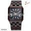 sandal wood men work luxury watch with calendar