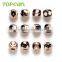 Topearl Jewelry Assorted Stainless Steel European Charm Bead Black White Rose Gold TCP14