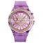 rotating flower dial SKMEI 1536 wrist watch women quartz watch with transparent case strap