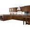 Factory price wood color melamine kitchen cabinet with granite counter top