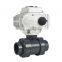 COVNA DN15 1/2 inch 2 Way Full Port DC24V On Off Electric Rotary Actuator PVC Double Union Ball Valve plastic ball valve