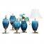 Interior Home Decoration Blue Ice Crack Ceramic Porcelain Vase