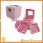 three-layer Princess Suede Velvet Jewelry Box / organizer / display storage Case with Mirror