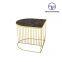Nordic Luxury Modern Gold Stainless Steel Frame Sofa Side End Tea Table Round Nesting Marble Top Coffee Table Gold