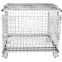 Cage de armazenamento em rolo metálico de a?o com malha de arame dobrável para armazenamento em depósito
