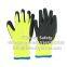 10Gauge Polyester Brushed Napping Shell Latex Crinkle Palm Coated Winter Work Gloves