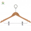 Coat And Suit Chrome Anti-theft Pin Wide Shoulder Wooden Hotel Clothes Hangers