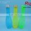 Hot! Long thin plastic PET bottle with aluminum cap for beverage/drink, clear PET juice bottle