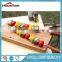 Stainless Steel Barbecue Skewers for Fondue Barbecue forks Set, Barbecue Forks Wooden Handle to Protect and portable bag