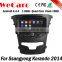 Wecaro WC-SY8067 Android 4.4.4 car radio 3g dvd gps for ssangyong korando 2014 with radio 3G wifi playstore