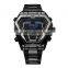 MIDDLELAND Stainless Steel Watch Band Alloy Watch Case Smart Waterproof Men's LED Light Up Watches