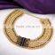 New design gold plated choker wholesale chunky statement necklace in china