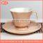 unique shape cup and saucer delicate fine bone china thin porcelain coffee tea cup and saucer set custom design logo