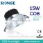 Ronse chinese mainland polished aluminum led cob ceiling light 15w(RS-2041(A))