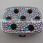 Custom decorative metal bling rhinestone pill box