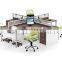 Lastest Office Cross Partition Modern Round 4 Seater Workstation(SZ-WS026)