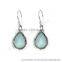 aqua chalcedony earrings silver,gemstone earrings,silver earrings dangle,wholesale silver jwelry
